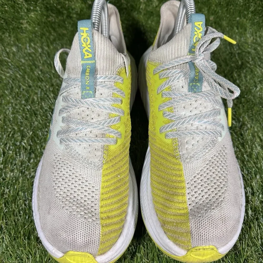 Size 7B- Hoka One One Carbon X Women’s Neon Yellow/White Sneakers Shoes